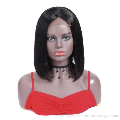 Bob Lace Front Human Hair Wig For Black Women Yeswigs Brazilian Straight Hair Short 8 10 Inch Closure Lace Bob Wigs 150% Density